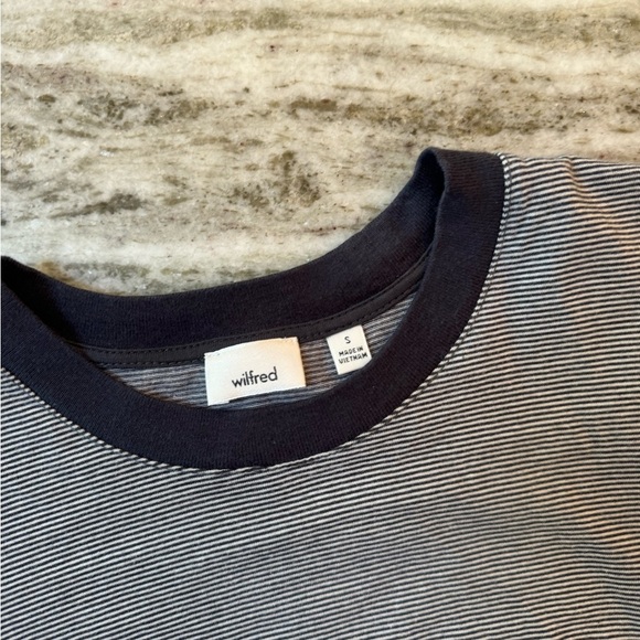 Aritzia Wilfred Striped Piaf Crop Top Size Small - Picture 2 of 3